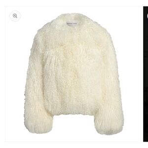 NWOT Susanna Chow Women's Cream REAL SHEARLING Fur Jacket